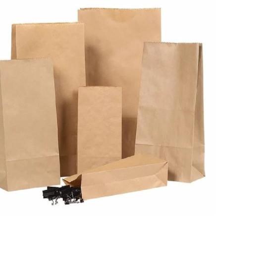 

PAPER BAG SIZE M - MEDIUM - KANTONG KERTAS ROTI - FRIED CHICKEN -BROWN