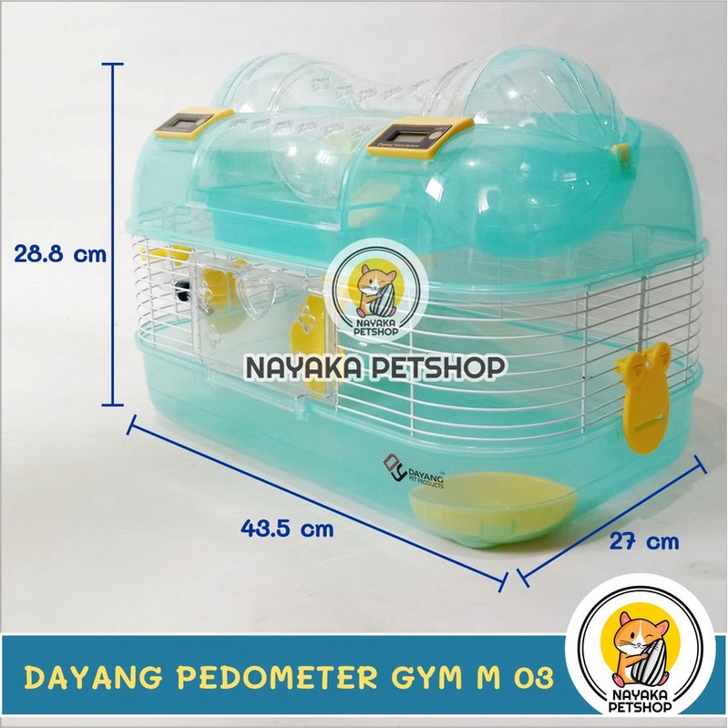 Kandang Hamster SULTAN PREMIUM Tingkat 2 Lantai Dayang Pedometer Gym Cage M03 M 03