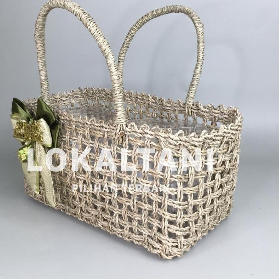 

Original Tas Rara untuk 2 Toples Kue/ Tas Hampers rotan/ Hampers Kue Kering grosir