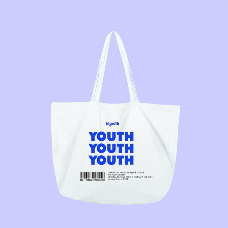 Totebag Resleting esthetic Youth Kekinian