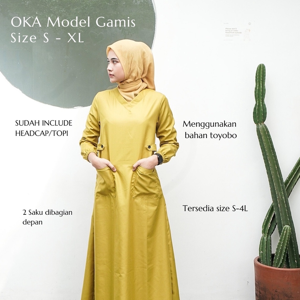 BAJU OKA MODEL GAMIS/BAJU JAGA/SCRUB MEDIS/SERAGAM  PERAWAT1