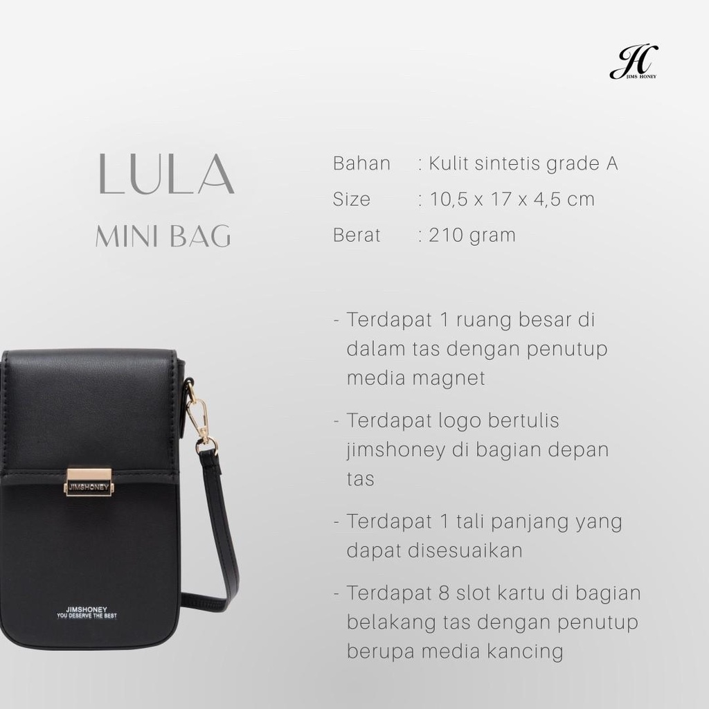 Jims Honey Lula Mini Bag Tas Selempang Kecil Fashion Wanita Korea Import Jimshoney Murah Ori