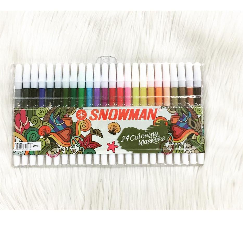 

SALE✅SPIDOL SNOWMAN 24 WARNA Coloring Marker|SQ7
