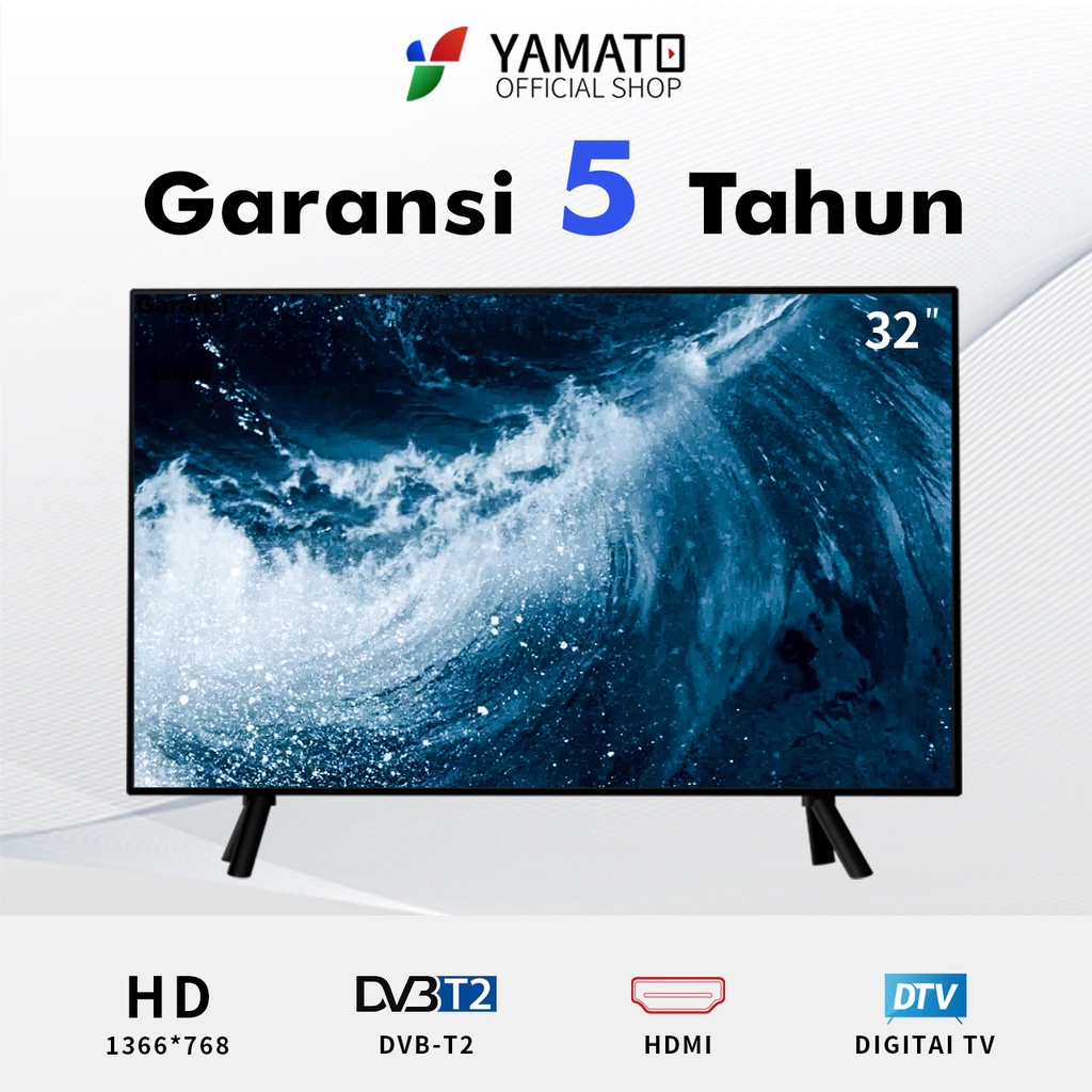 Yamato 32"Digital TV LED Digital TV - HD  32 inch 100% original 24/32 inch Digital TV- USB/HDMI -Garansi 5 Tahun  - Free Bracket