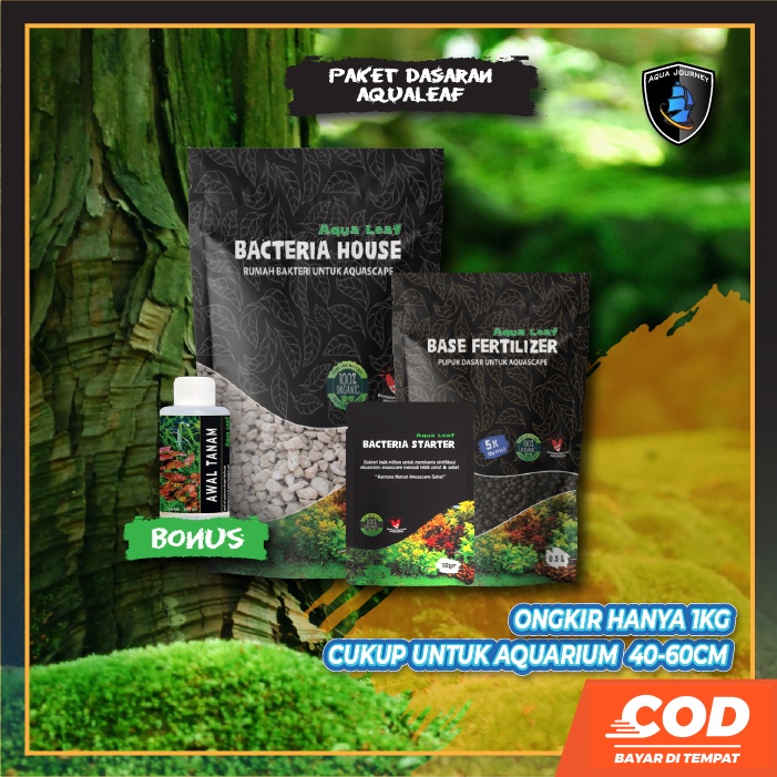 Paket Dasaran Aqua Leaf Substrat Aquascape Bakteri Starter Rumah Bakteri Pupuk Dasar Awal Tanam Lengkap