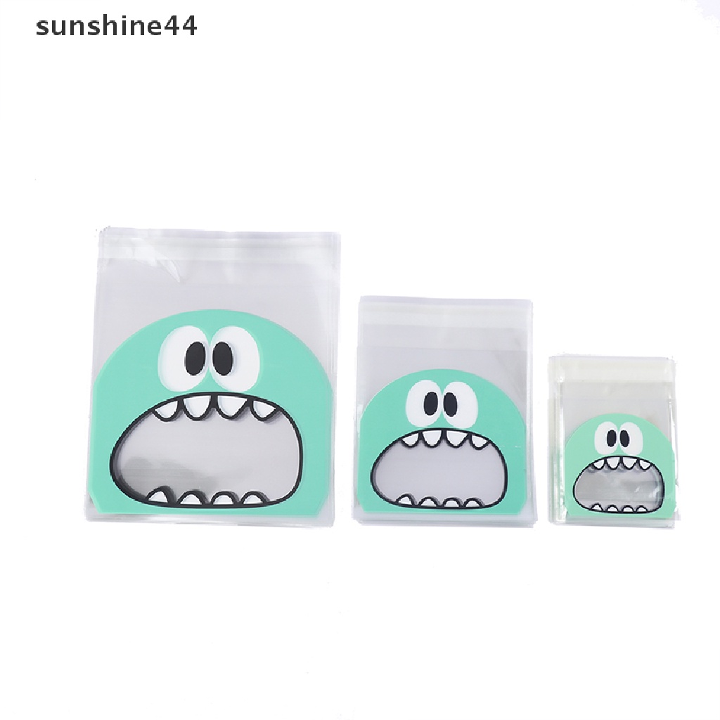 Sunshine 100PCS Kantong Plastik Transparan Dengan Perekat Untuk Permen / Kue Kering