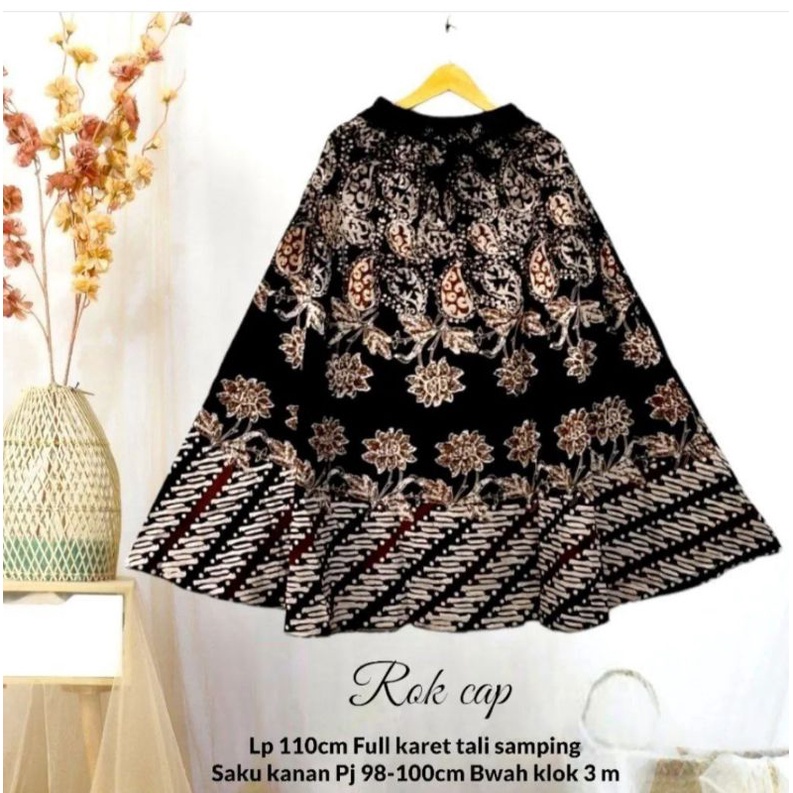 Jual Rok Batik Payung Jumbo Panjang Lebar Dewasa Bawahan Batik Cap Premium Sogan Shopee Indonesia