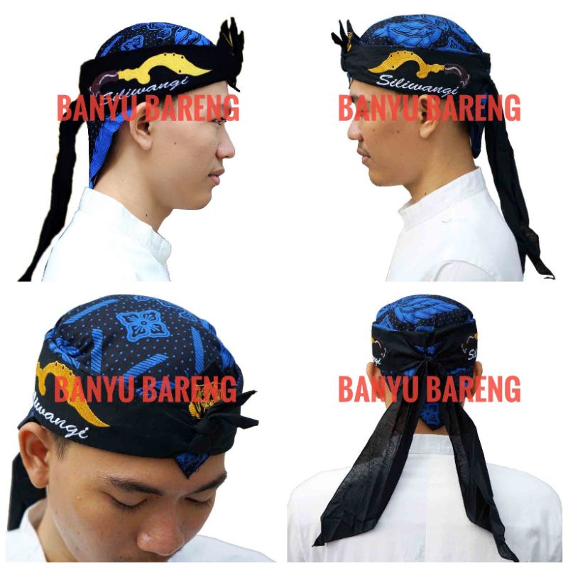 Blangkon Sunda Motif Batik Baduy BORDIR KUJANG SILIWANGI