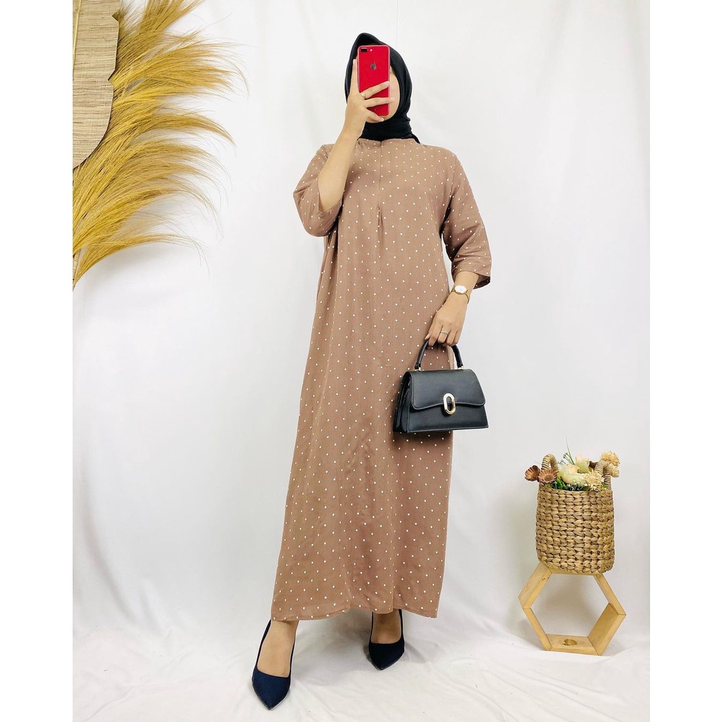 Benang Raja Gamis Motif Polka