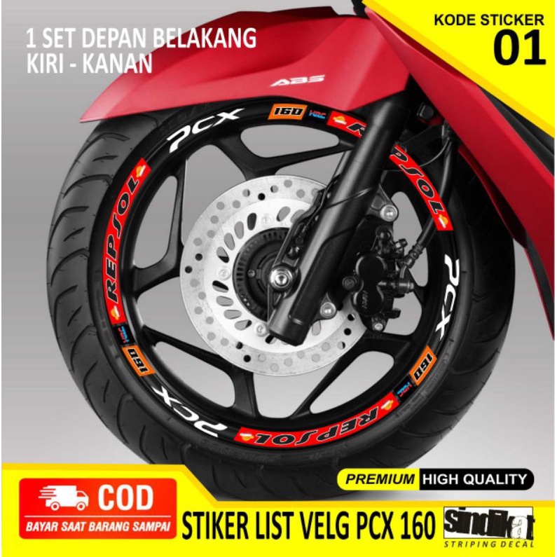 Sticker Striping Velg PCX 160