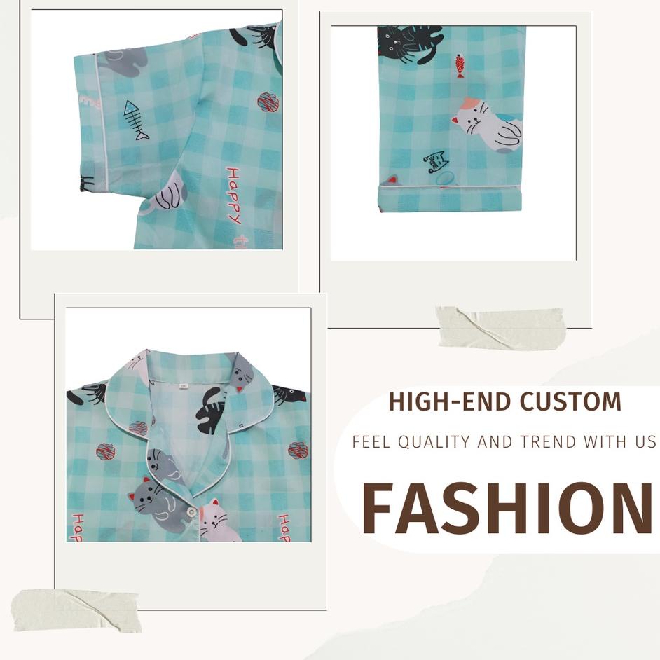 Terbaik CIAHAW Baju Tidur Piyama Anak Perempuan 3-10 Tahun Motif BTS Terbaru .. .. .. ..