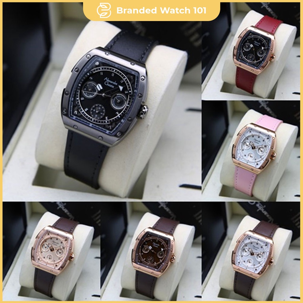 ORIGINAL Jam Tangan Wanita Alexandre Christie AC 6411 / AC6411 / 6411 Garansi Resmi 1 Tahun, Leather