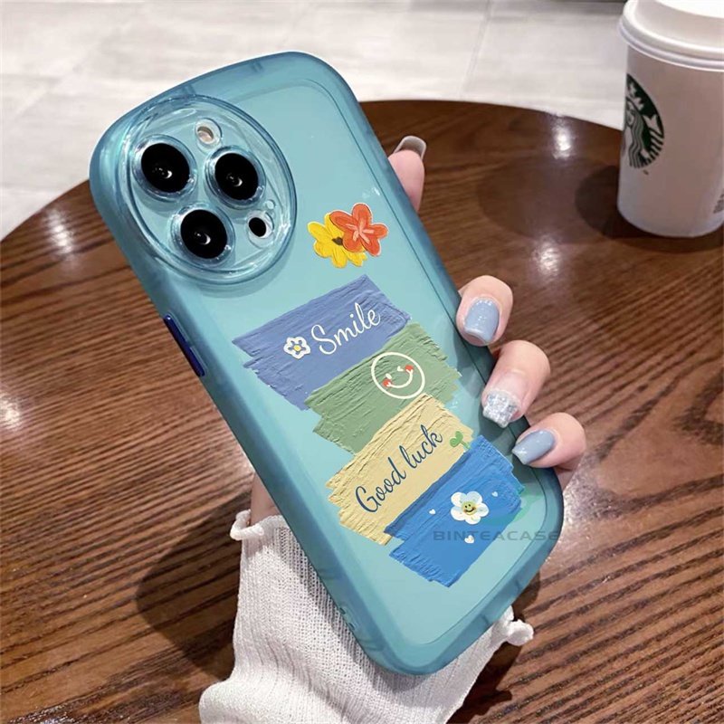 Casing TPU Realme 5 5i 6i C3 C35 C21Y C25Y C21 RealmeC11 2021 C25 C15 C12 C2 Motif Lukisan Cat Minyak Bunga