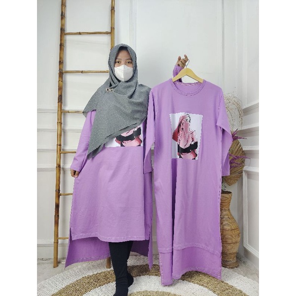 MIDI DRESS KAOS VIRAL COTTON COMBED TUNIK KAOS 20s dan 24s