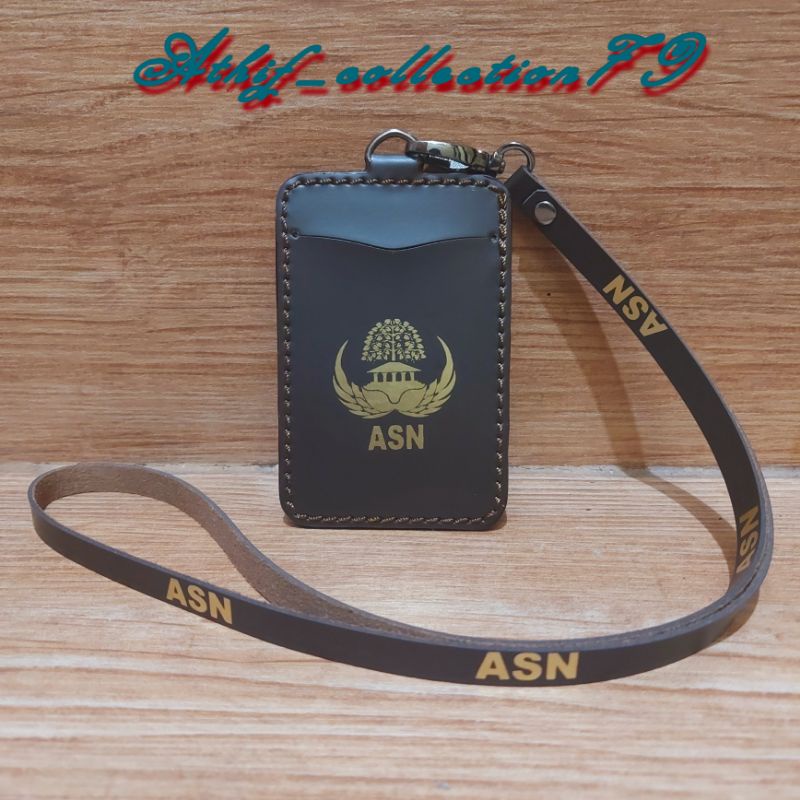 

gk Tempat Id Card ASN Kori Kulit Holder Id Card Kulit Kori ASN