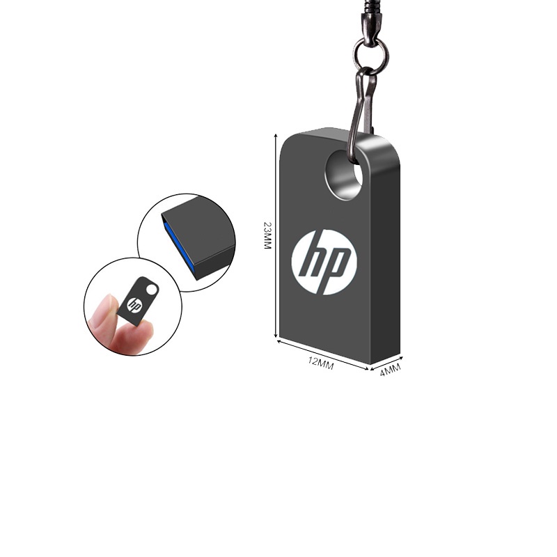 Flash Drive HP Mini 128GB 256GB 512GB 1TB 2TB USB3.0 Flash Drive Gunmetal Cocok Untuk Simpan Foto, Video Dan Lagu