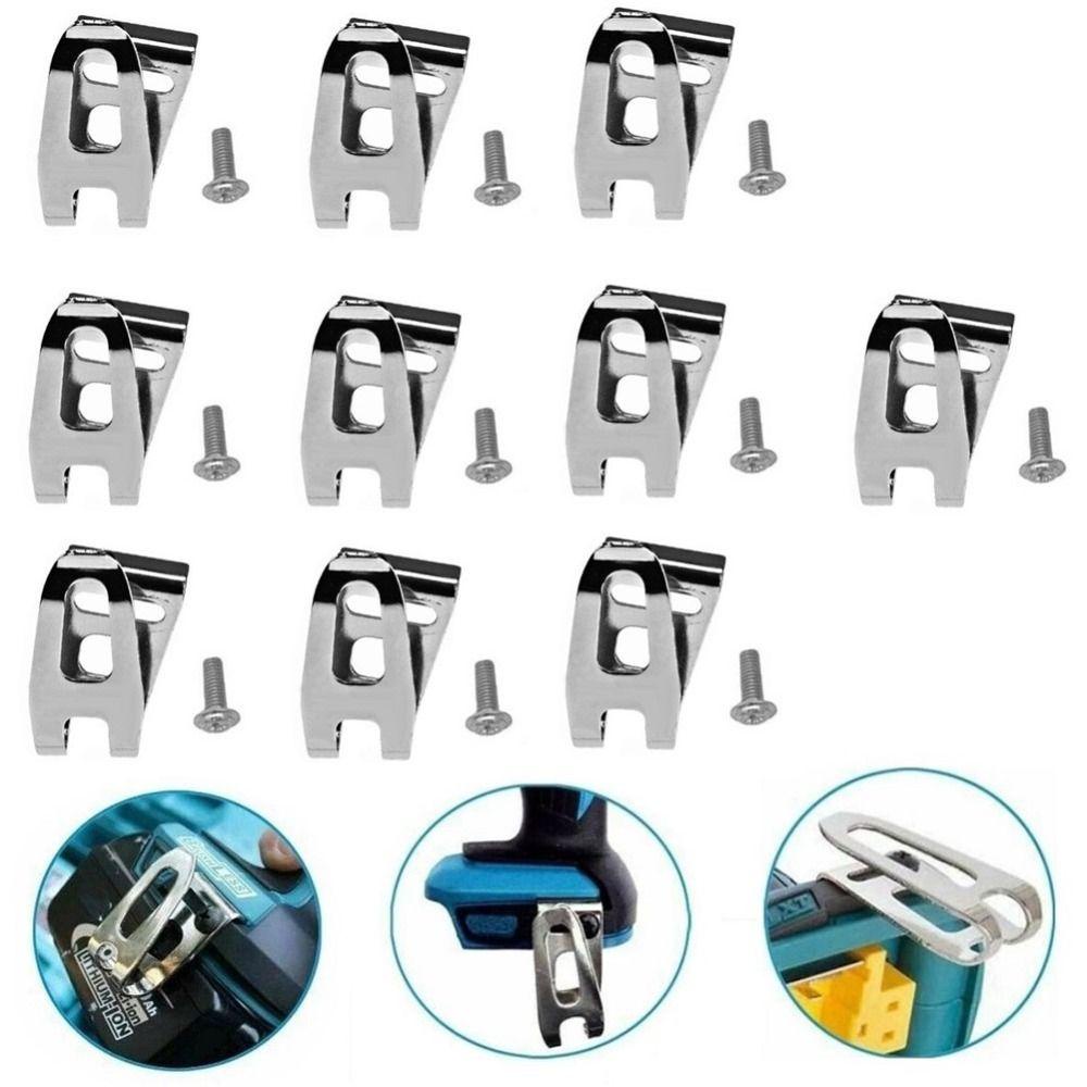 Top 10pcs Klip Sabuk Bor Alat Listrik Drill Driver Belt Clip Hooks Power Tool Parts Sabuk Bor Listrik