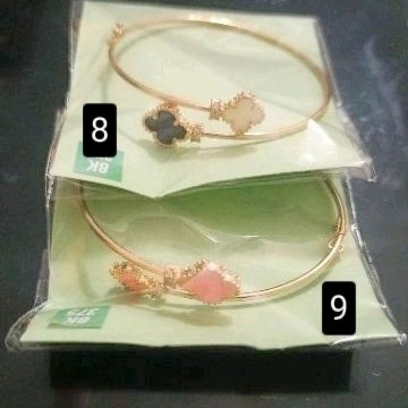 Set kalung, gelang serut, gelang kaki, gelang bangle, cincin van cleef UBS kadar 8K 375