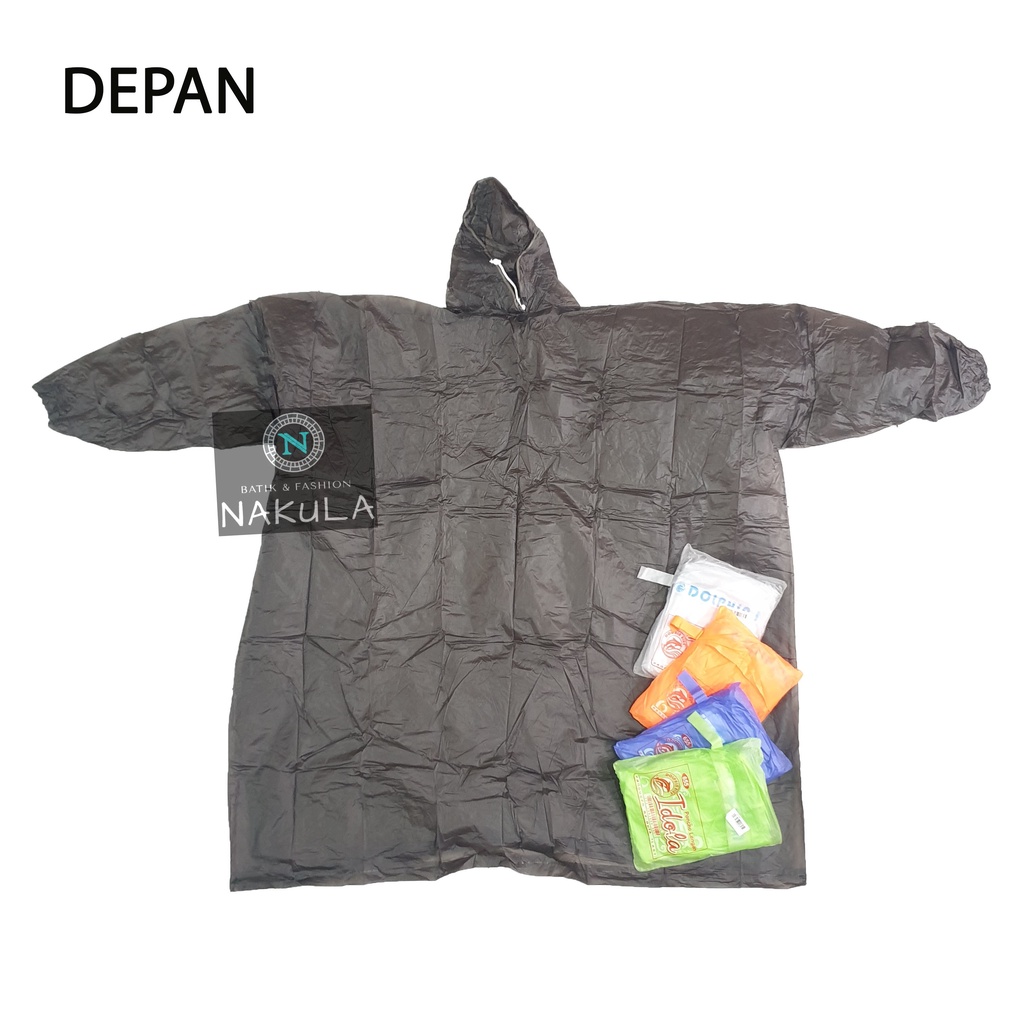 Jas Hujan Ponco Lengan Idola Raincoat Mantel Hujan Poncho Karet Idola 655