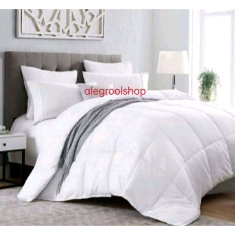 BEDCOVER ONLY PUTIH POLOS KATUN