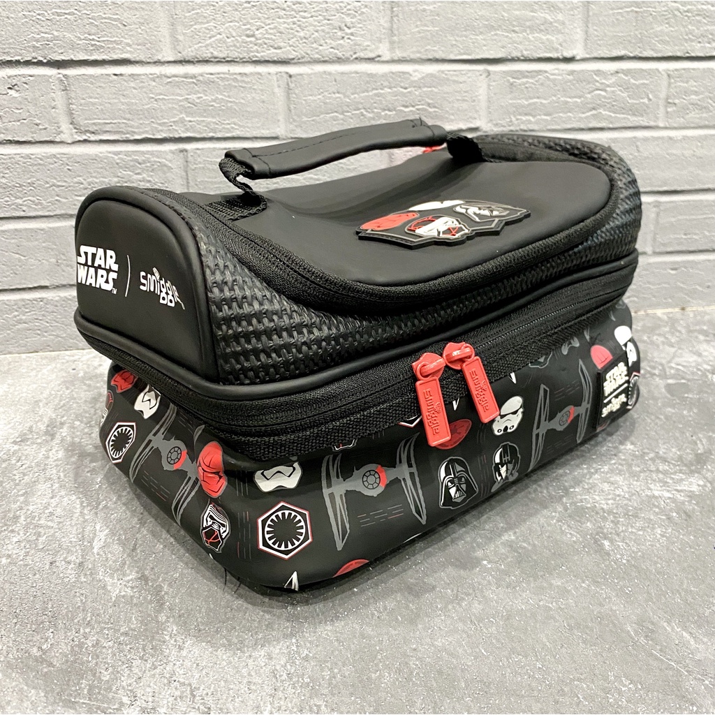 Smiggle Double Decker Lunch Box original ( Preloved ) Tas Thermal Lunch Bag - Star Wars
