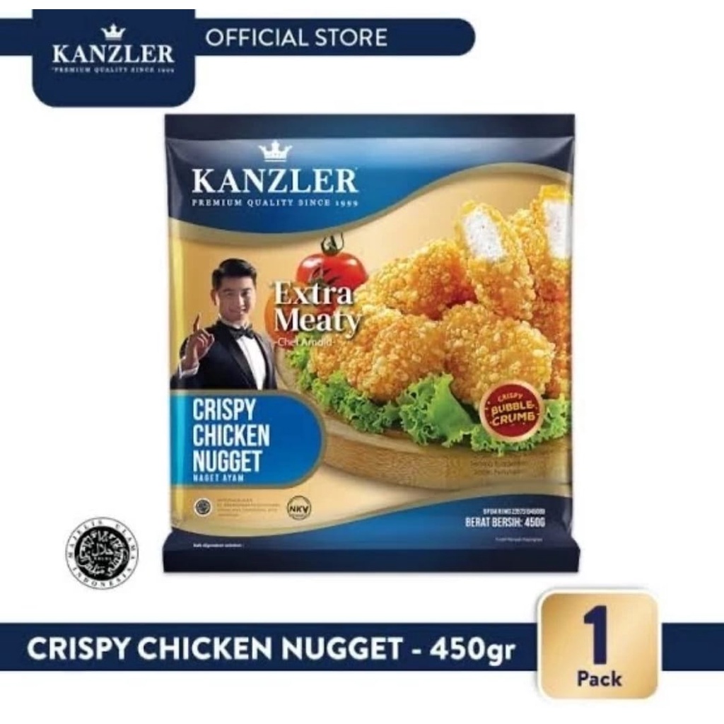 

Kanzler crispy chicken nugget ayam renyah 450gr