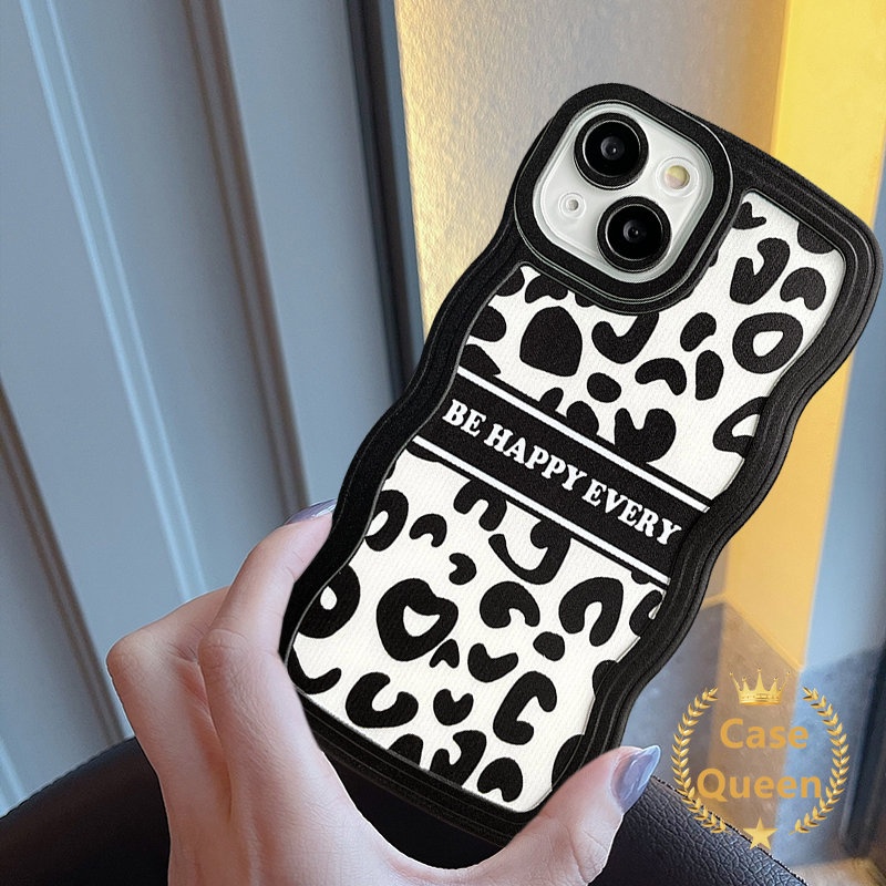 Case Motif Leopard Vivo Y36 Y02 Y35 Y20 Y22 Y12 Y15A Y12s Y16 Y15s Y11 Y21 T1 Y75 V20 V23E V21 Y15 Y30 Y21s T1 Y91C Y12i Y91 Y1s Y55 Y17 Y33s Penutup Tepi Bergelombang Garis Tidak Teratur