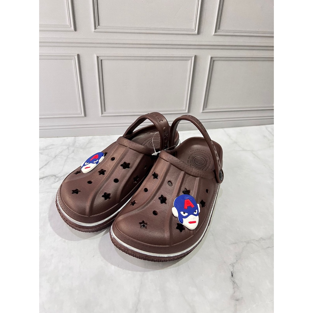 DX-298C Sandal Baim Anak Laki Laki Logo Captain America Merek Dulux Size 30-35