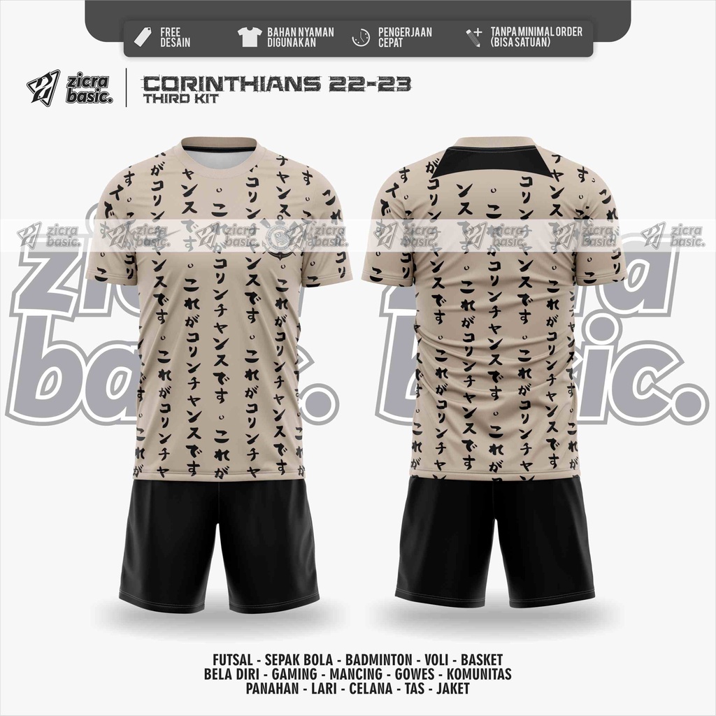 Jersey Corinthians 2022 Third Full Print Kaos Free Nama Nomor Gratis Nameset