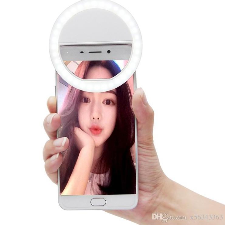 Suplier1st--Lampu Selfie Ring Light HP Jepit - Lampu LED Ringlight Mini TikTok - Ring Light Selfie M