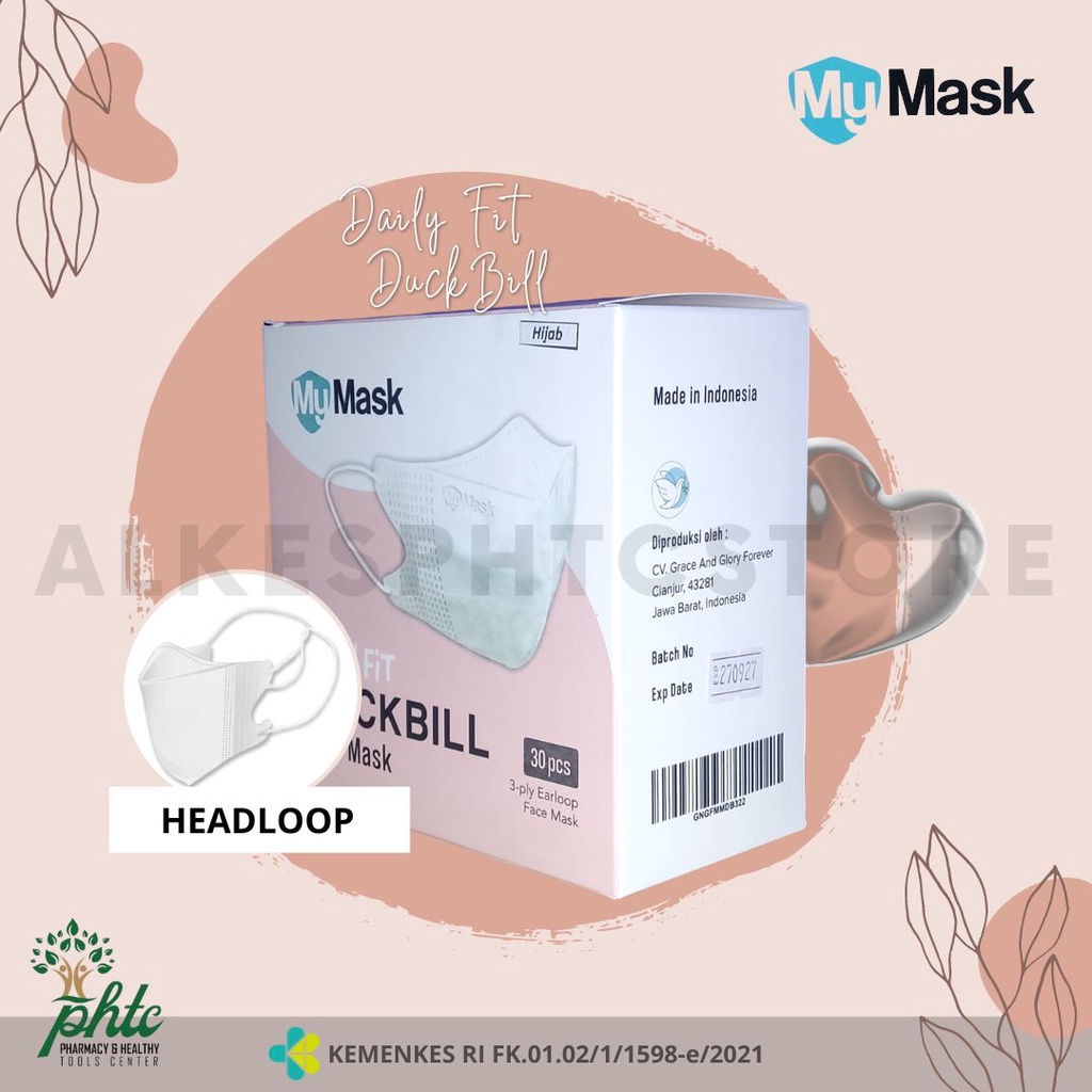 MY MASK Masker DUCKBILL Daily Fit HEADLOOP / Masker Duck Bill Headloop Isi 30 Pcs