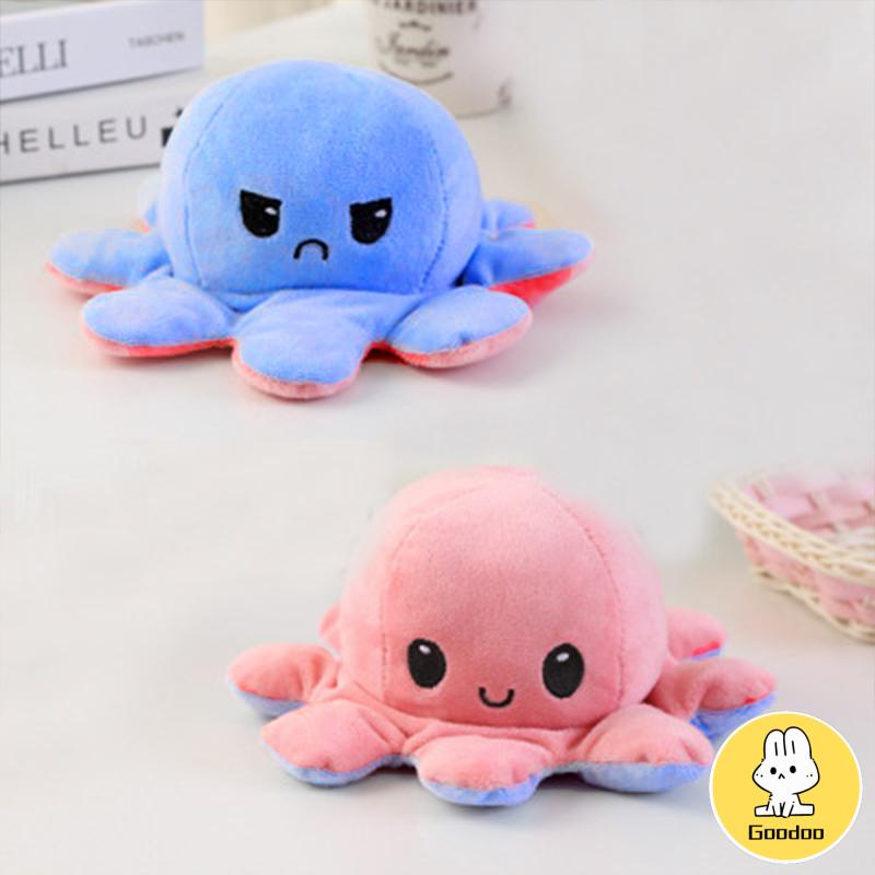 Boneka TikTok Reversible Octopus Cumi Gurita Warna Bolak Balik Soft Yelvo-S -Doo