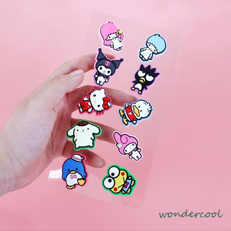 10 pcs Paket Kartun Bunga Kartun Jibbitz Anime Charms Sets untuk Sepatu Sandal Bakiak-Won