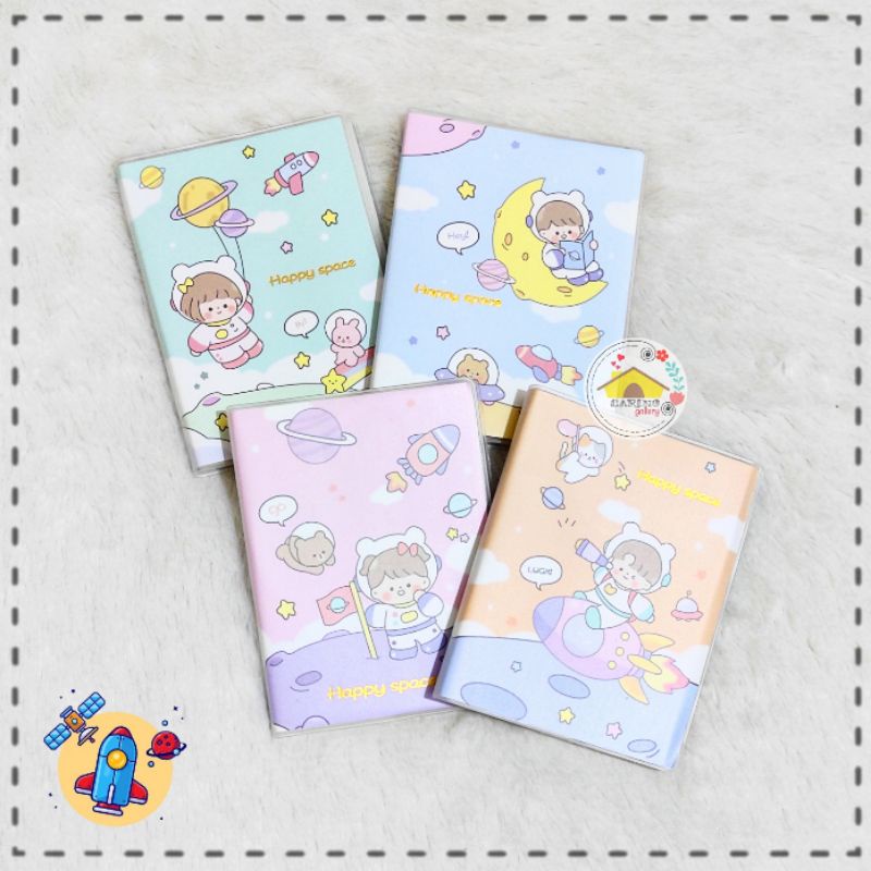 

Notebooks - Plastic Cover with Full Motif & Colour Page HAPPY SPACE series