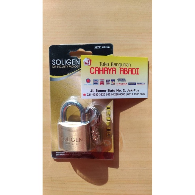 GEMBOK SOLIGEN 40MM PENDEK
