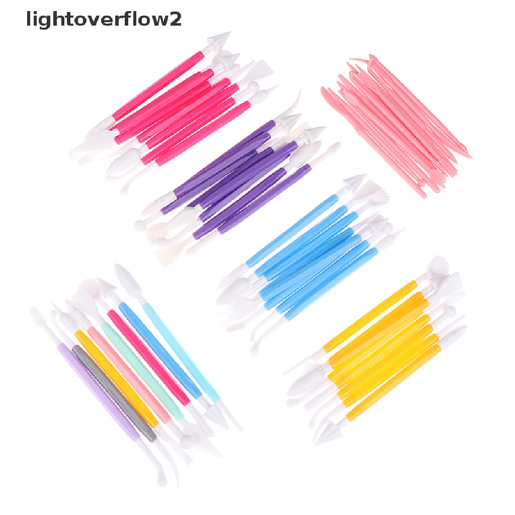 (lightoverflow2) 8 / 14pcs / Set Alat Pahat Polimer Bahan Plastik