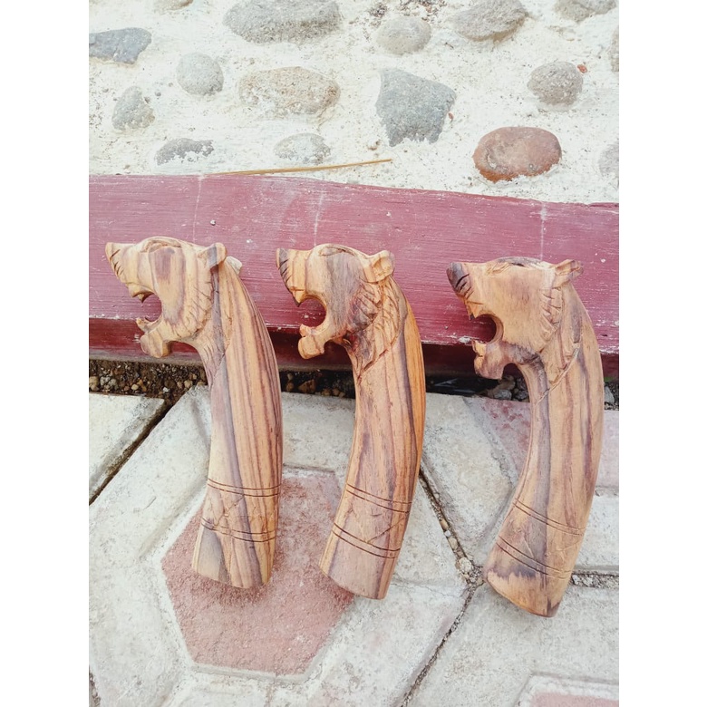 gagang bilah singa kayu snokeling langsung dari pengrajinya gagang singa