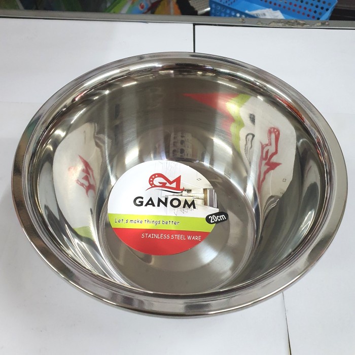 Baskom Ganom Stainless Steel 20cm Mangkok Korea Bowl Ware Cake