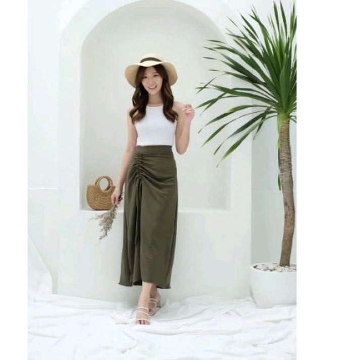 Terbaik ROK SKIRT TALI SERUT SAMPING/ROK WANITA SERUT SAMPING