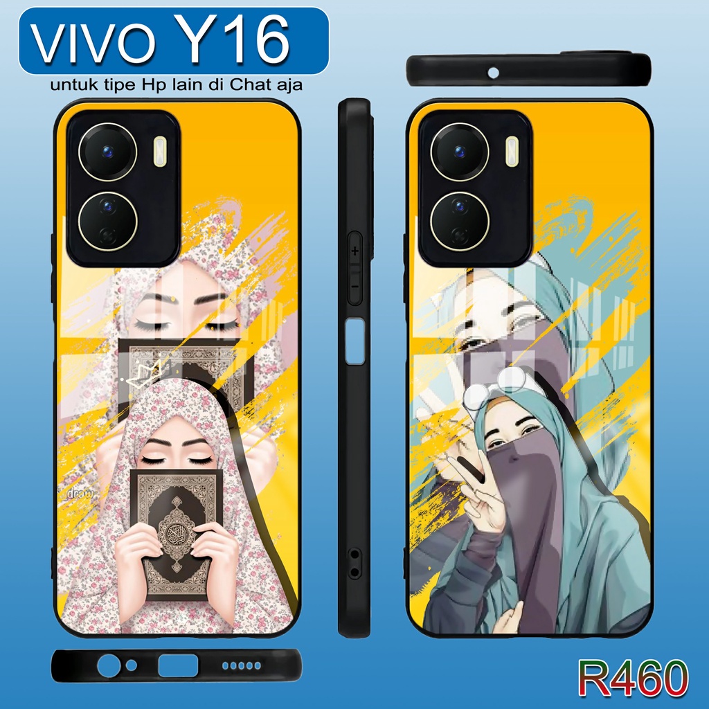 R460 Case Kilau Vivo Y16 Softcase Vivo Y16 Case Kaca Acrylic Vivo Y16 Kesing Hp Vivo Y16 Pelindung H