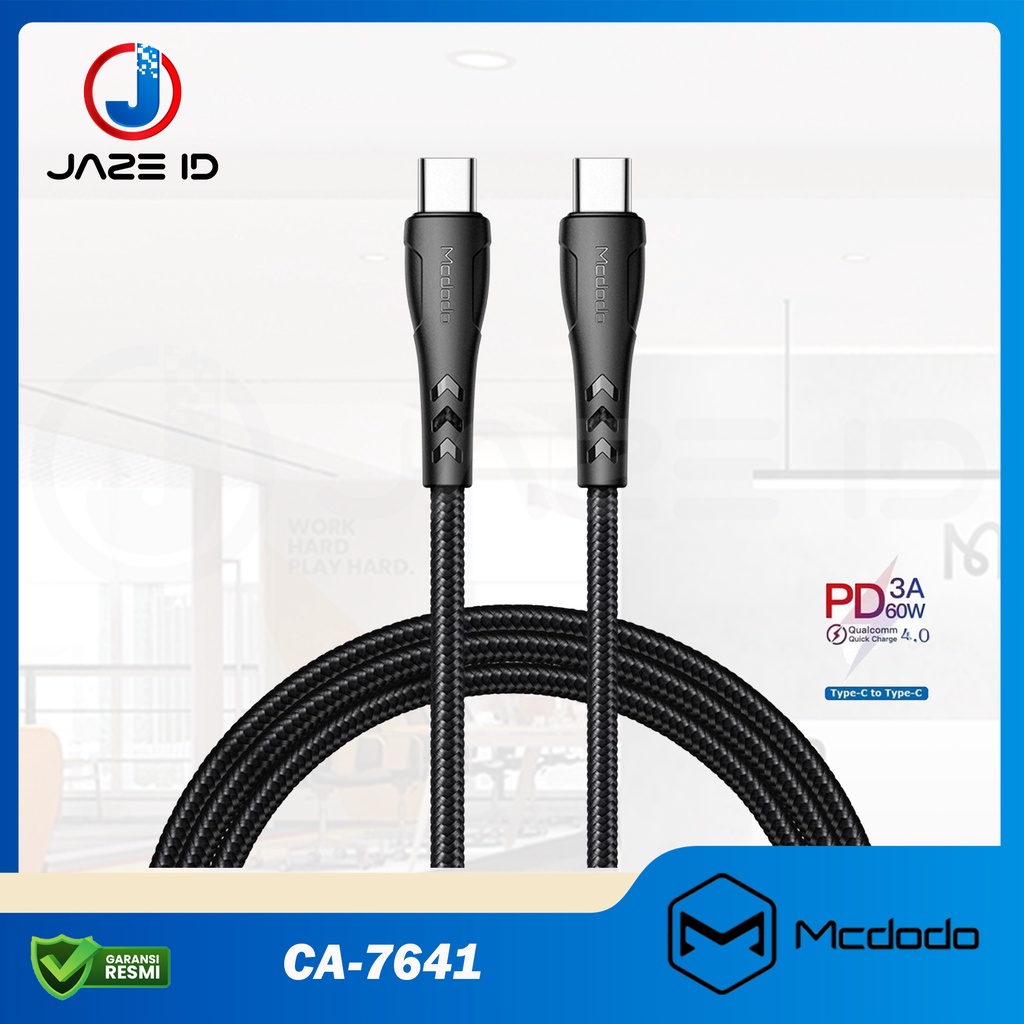 MCDODO CA7641 Cable Kabel Data Type C To C PD Fast Charging 60W 3A