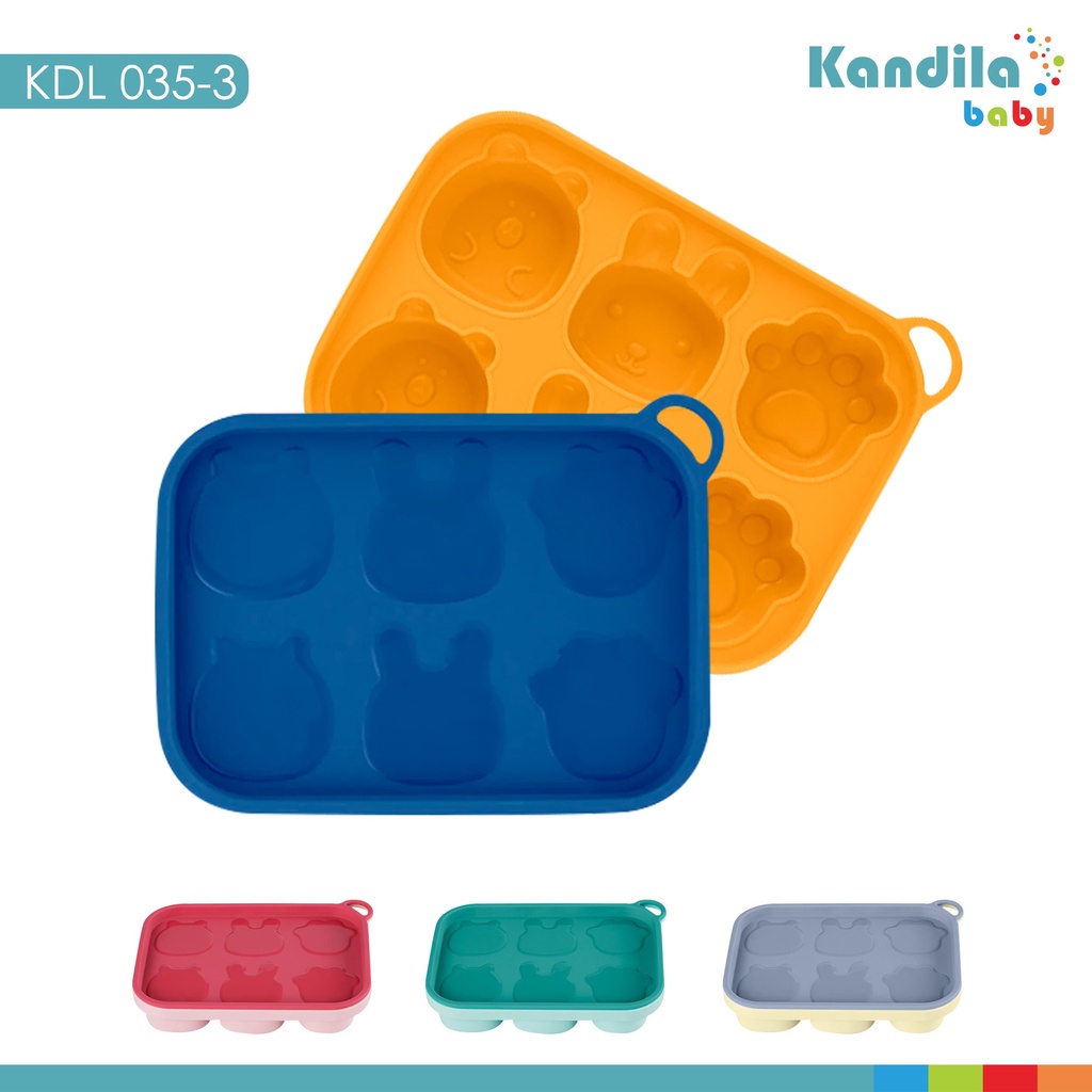 KandilaBaby KDL035-1 KDL035-2 KDL035-3 KDL035-4 VEGGIE SILICONE ICE TRAY - CARTOON SAUSAGE MOLD - CUTE ANIMALS SILICONE ICE TRAY - CUTE BEES SILICONE ICE TRAY - Cetakan Bekal Bayi - Cetakan MPASi - Tray MPASI