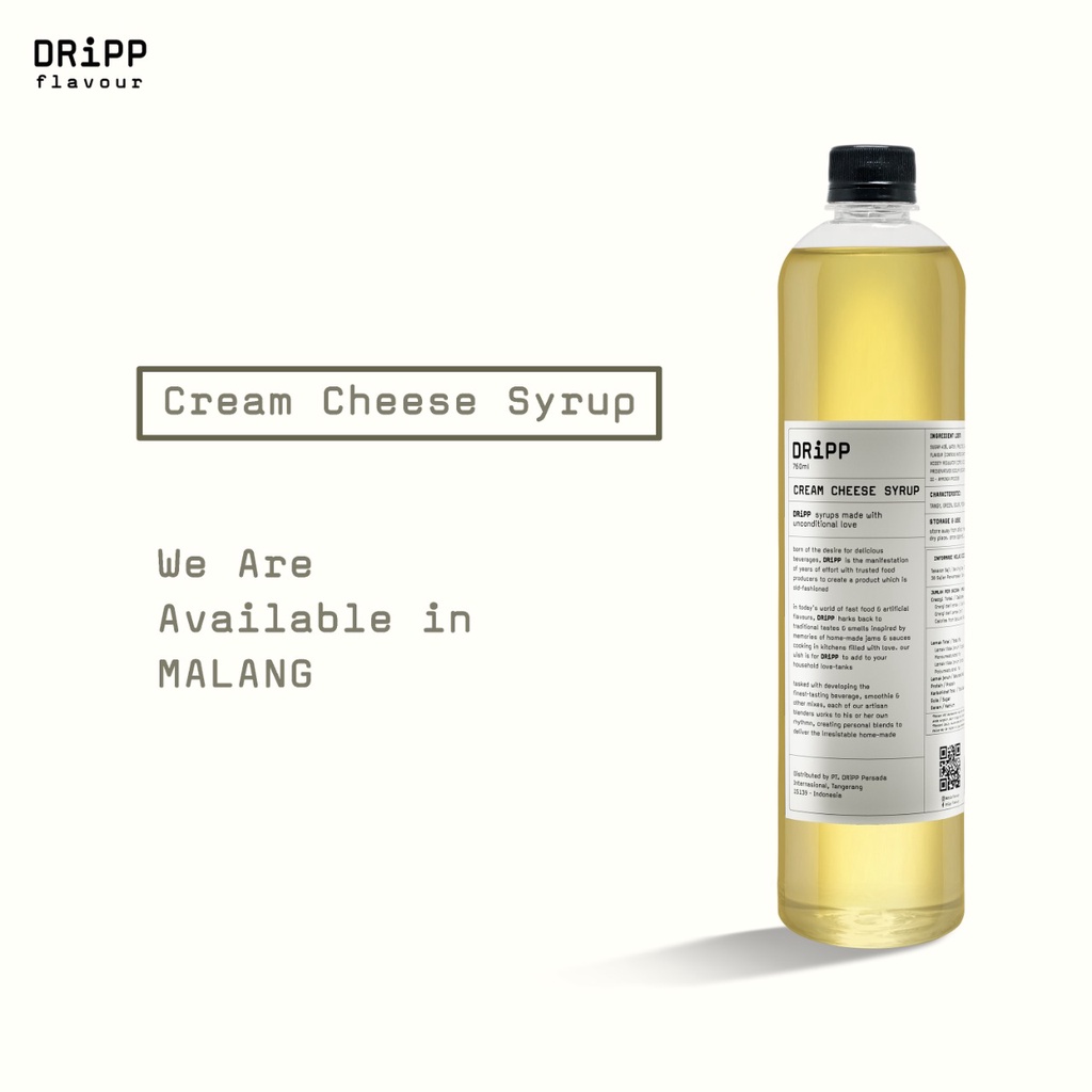 

DRiPP Cream Cheese Syrup - Sirup Rasa Krim Keju