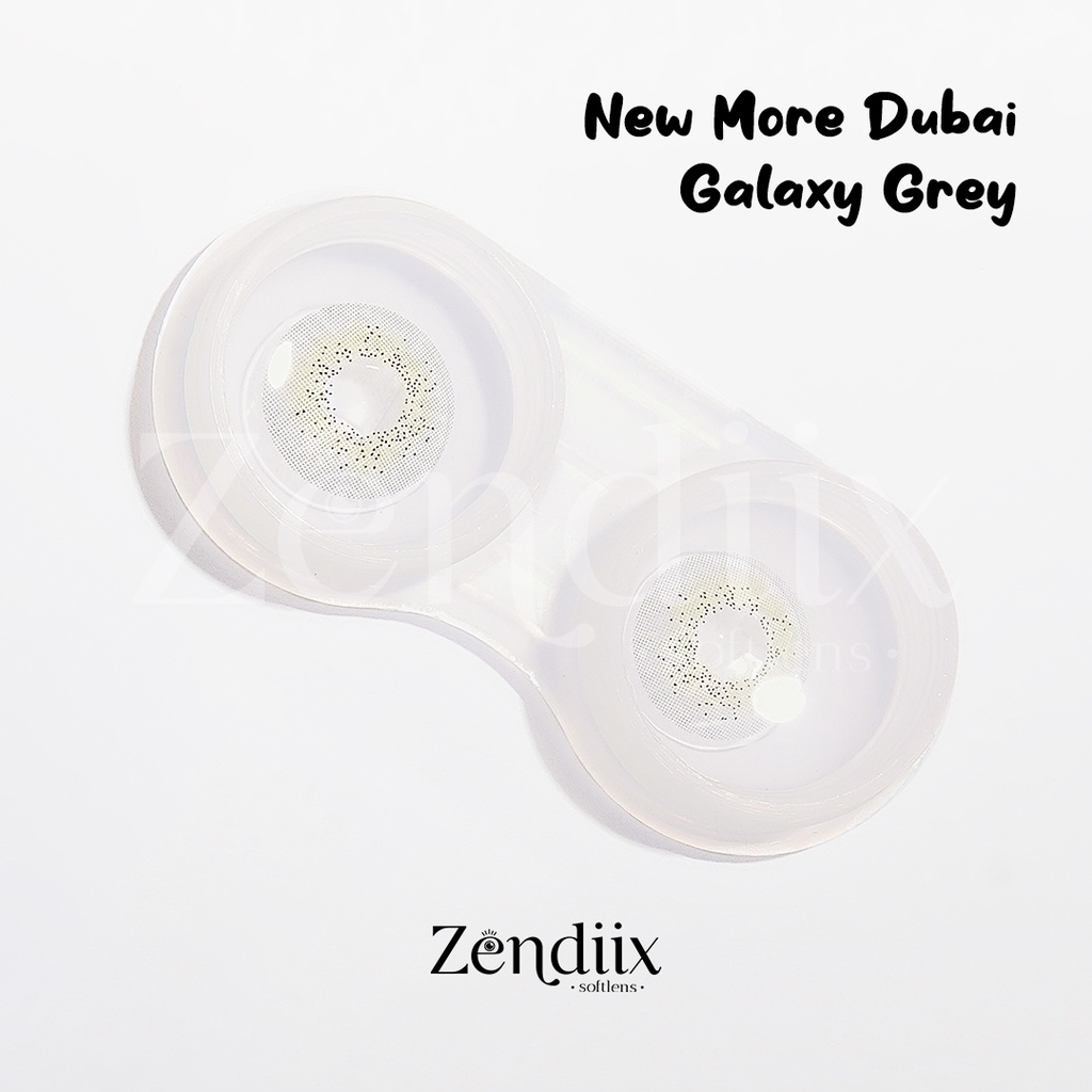 Softlens NEW MORE DUBAI Warna GALAXY GREY 14.5mm Normal Minus