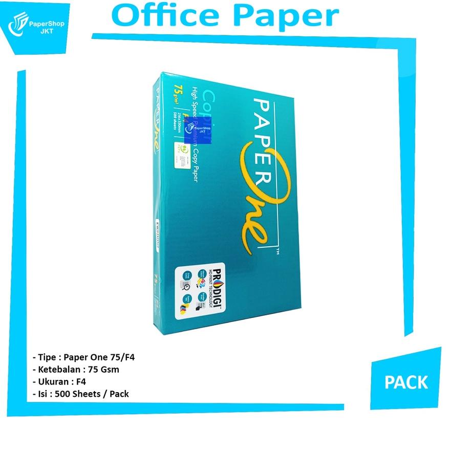 

Baru PAPER ONE - Kertas Fotokopi Putih F4 - 75Gr - RIM .,