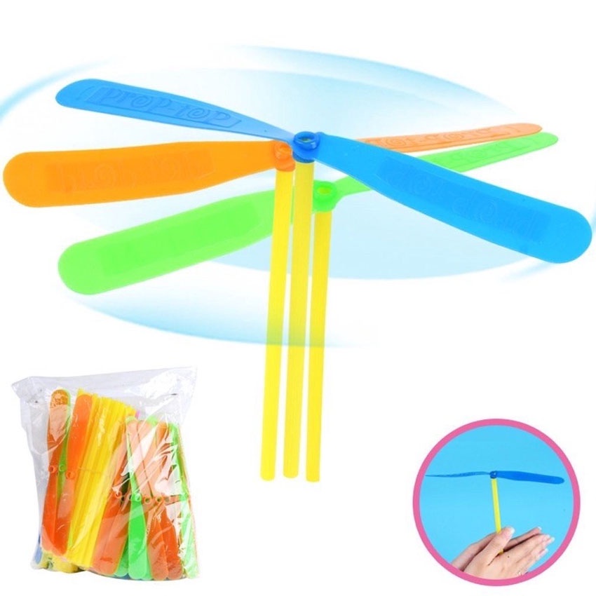 Mainan Baling Baling Terbang Plastik Tangan Anak Klasik Dragonfly Toys