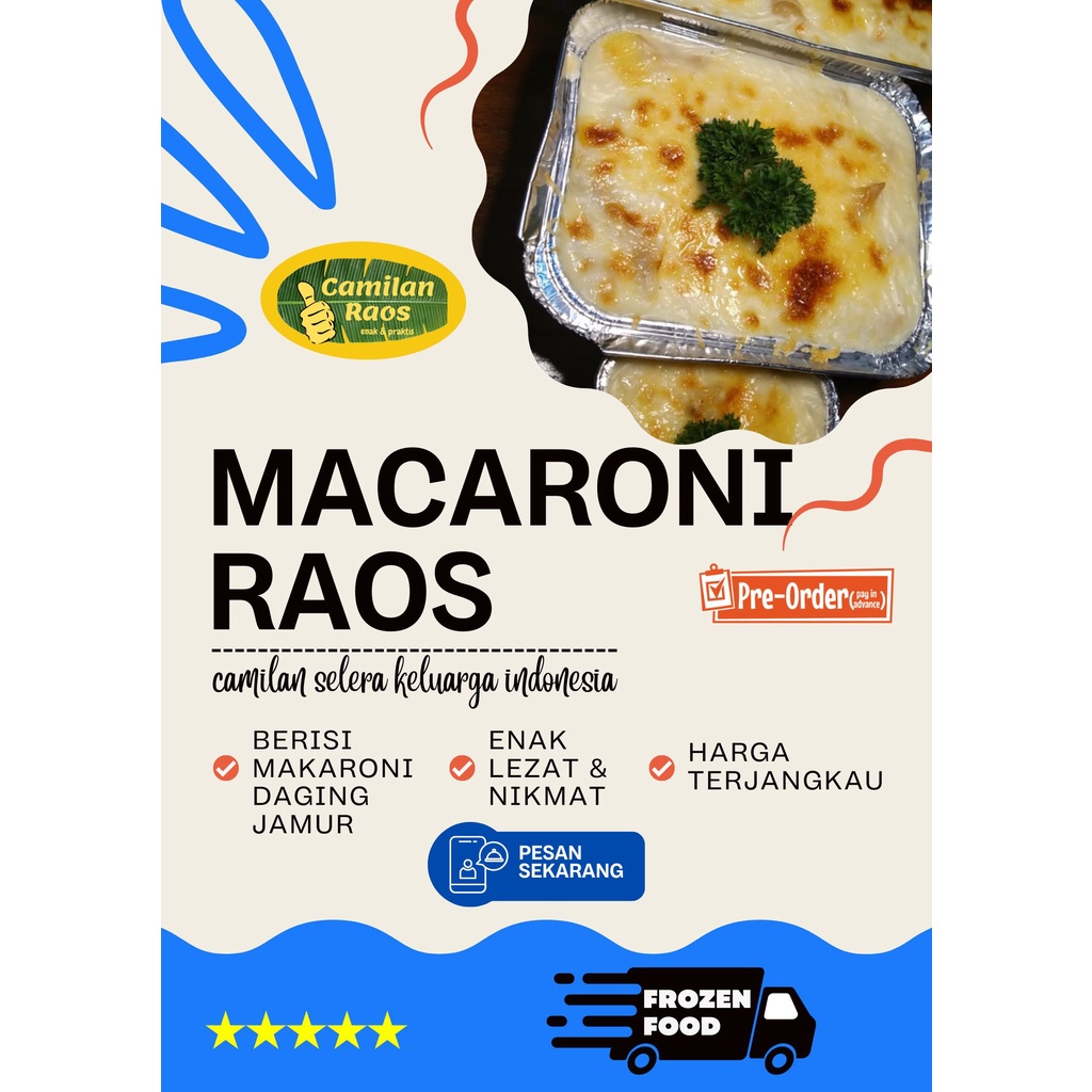 

MACARONI SCHOTEL (L) / MACARONI PANGGANG (L) / MACARONI DAGING PREMIUM