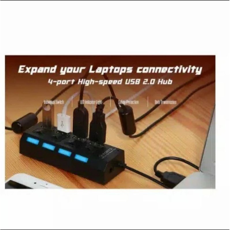 [COD] USB HUB SAKLAR 4 PORT ON/OFF HIGH SPEED / USB HUB SAKLAR 2.0 ORIGINAL