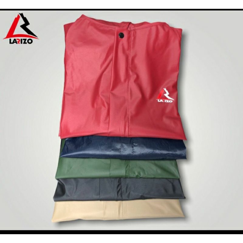 JAS HUJAN LARIZO PVC 025, MANTOL BAHAN TEBAL KARET ELASTIS  STELAN BAJU CLANA RAINCOAT PRIA WANITA ANTI REMBES
