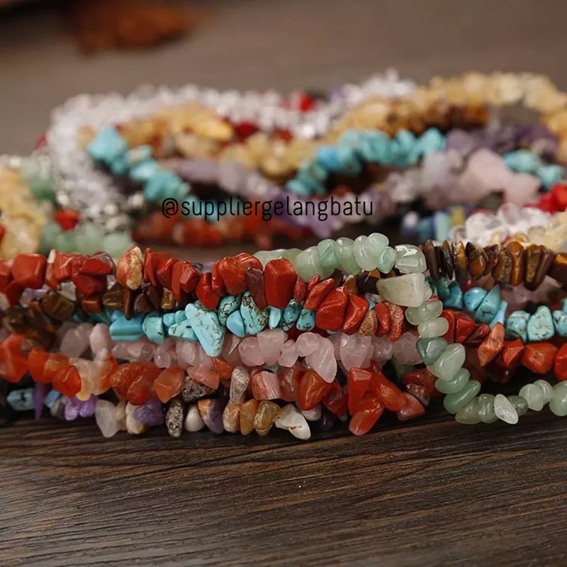 Kalung Wanita Choker Kerikil Natural Stone